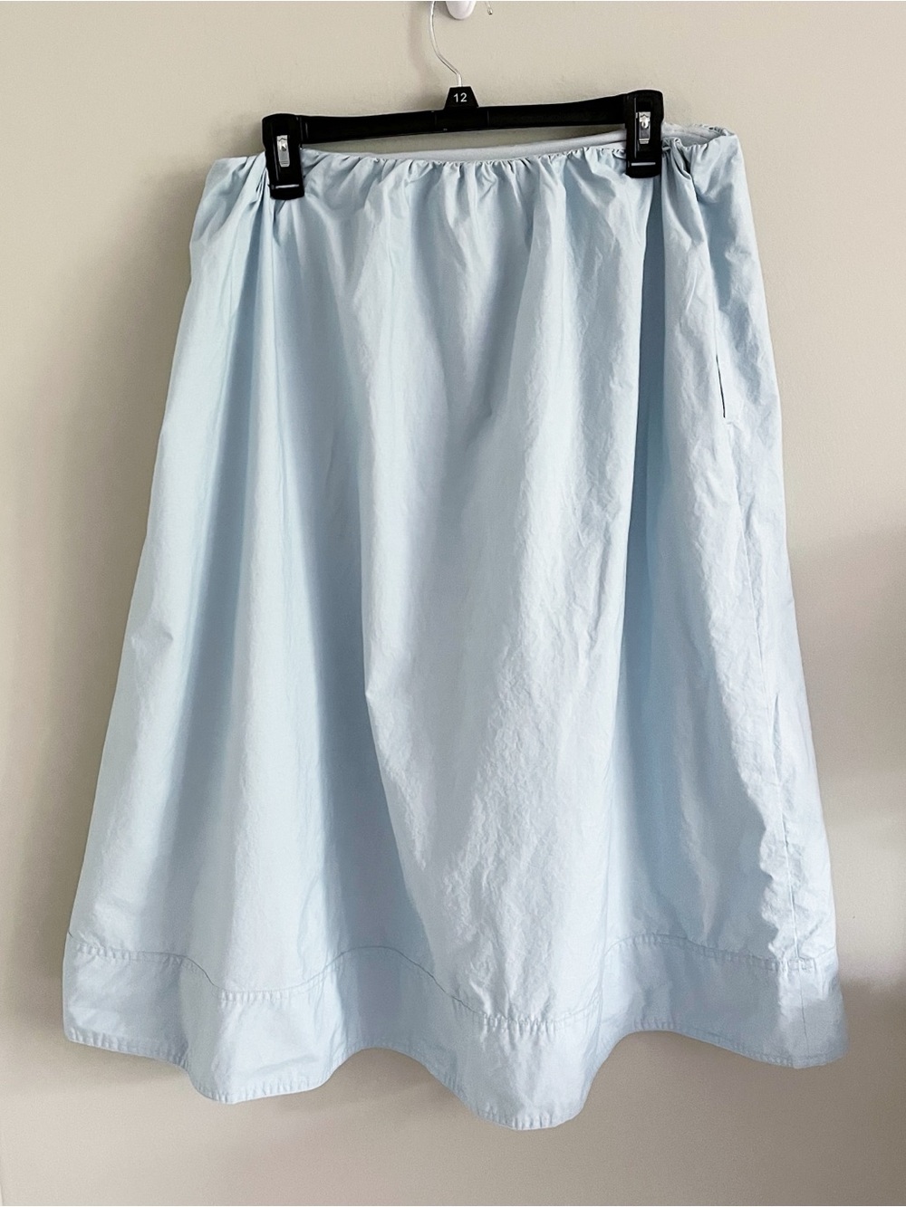 J Crew poplin powder blue midi pull on skirt - Picture 5 of 11